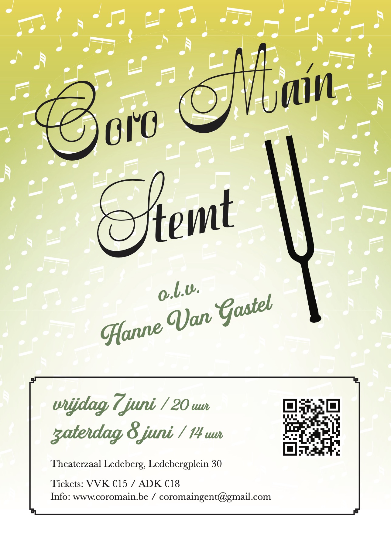 Flyer Concert: Coro Maín Stemt!